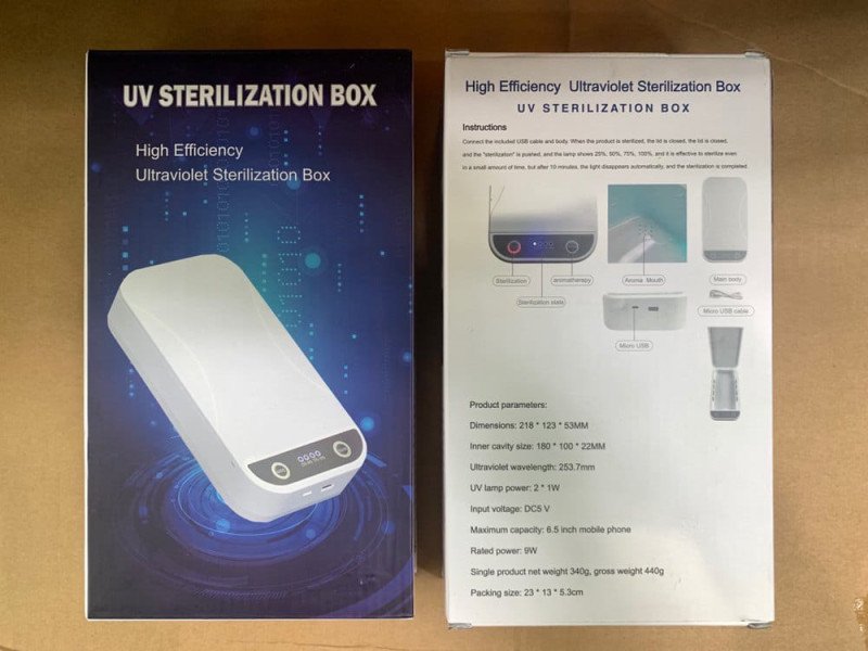 UV Sterilization Box Ultaviolet High Efficiency RoHS 9w